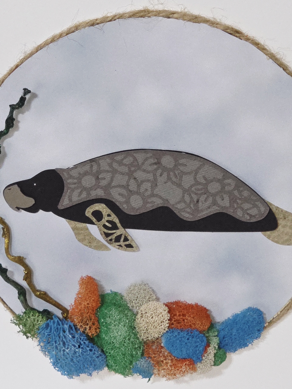 Handmade MANATEE Wall Art (Includes 50% Donation)